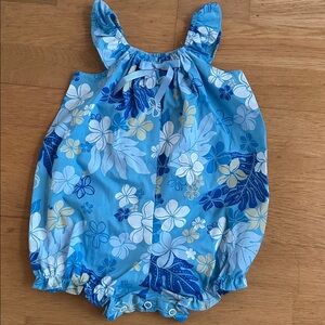 Blue Floral Baby Romper for baby